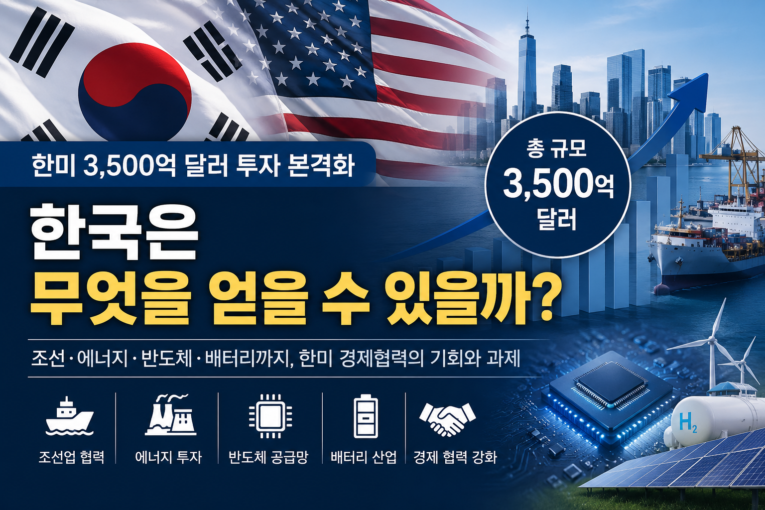 한미 3,500억 달러 투자 본격화
